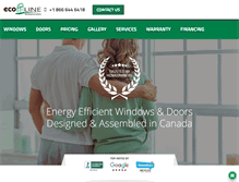 Tablet Screenshot of ecolinewindows.ca